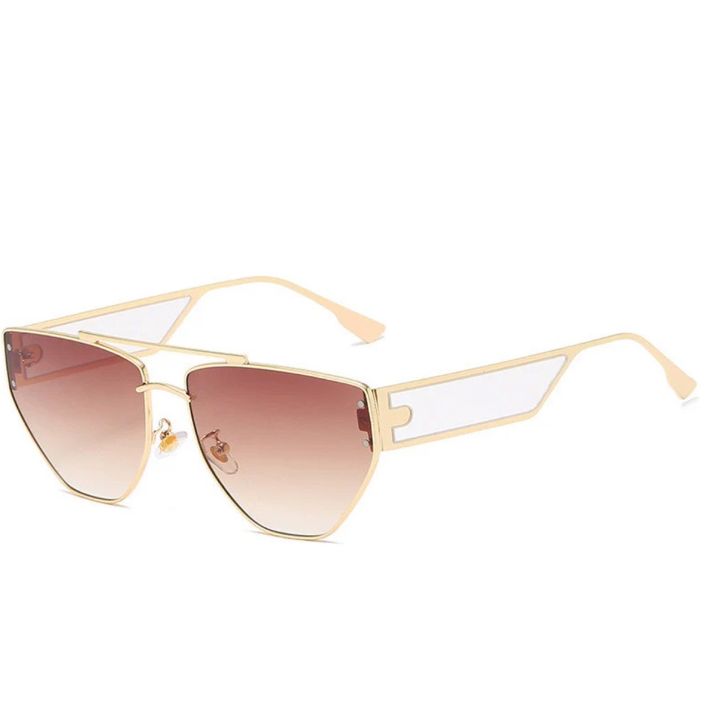 *Free People* Rose Gold Sunglasses Bohemian Boho Chic 70s 80s Retro Pink